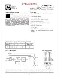 Click here to download ICS840004AG-11LFT Datasheet