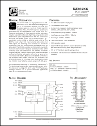 Click here to download ICS874005AGT Datasheet