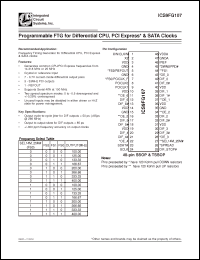 Click here to download ICS9FG107YGLFT Datasheet