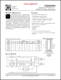 Click here to download ICS8422002AGILFT Datasheet