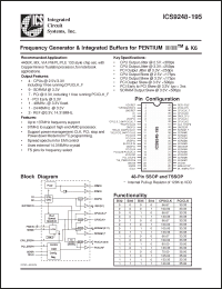 Click here to download ICS9248YG-195LF-T Datasheet