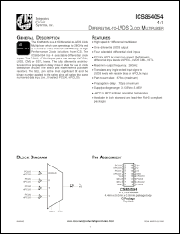 Click here to download ICS854054AGLFT Datasheet