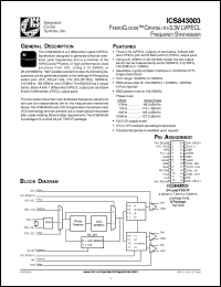 Click here to download ICS843003AG Datasheet