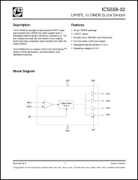 Click here to download ICS558G-02T Datasheet