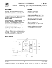 Click here to download ICS281PG Datasheet