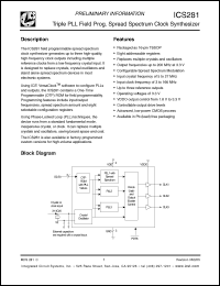 Click here to download ICS281PGILF Datasheet