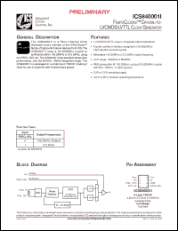 Click here to download ICS840001AGIT Datasheet