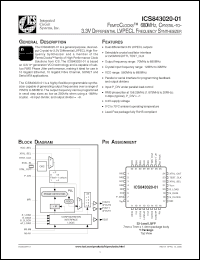 Click here to download ICS843020A01 Datasheet