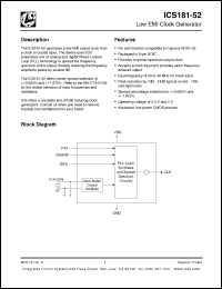 Click here to download ICS181M-52 Datasheet