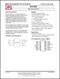 Click here to download ICS1526GLF Datasheet