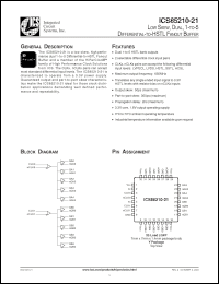 Click here to download ICS85210-21 Datasheet