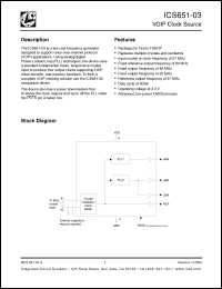 Click here to download ICS651G-03T Datasheet