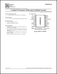 Click here to download ICS9DB102FLFT Datasheet