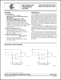 Click here to download IDT54FCT162373ETPV Datasheet