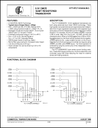 Click here to download IDT74FCT163952 Datasheet