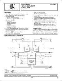 Click here to download IDT7016S25JB Datasheet