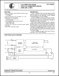 Click here to download IDT71V256SB20Y Datasheet