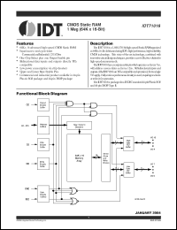 Click here to download IDT71016 Datasheet