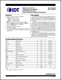 Click here to download IDT71V67602 Datasheet