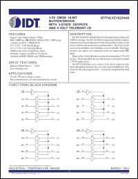 Click here to download IDT74LVC162244APV Datasheet