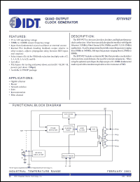 Click here to download IDT5V927 Datasheet