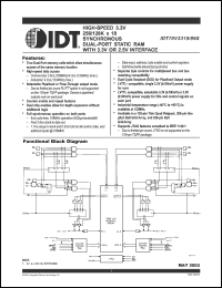 Click here to download IDT70V3319S166BC Datasheet