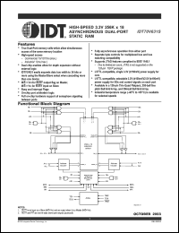 Click here to download IDT70V631S12BCI Datasheet
