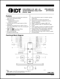 Click here to download IDT70V658S12BCI Datasheet