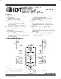 Click here to download IDT70V7319S166DDI Datasheet