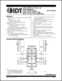 Click here to download IDT70V7589S Datasheet
