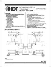 Click here to download IDT70V9089S15PF Datasheet