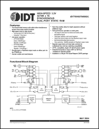 Click here to download IDT70V9279S12PRFI Datasheet