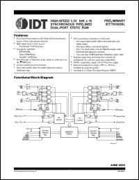 Click here to download IDT70V9289 Datasheet