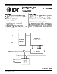 Click here to download IDT71V124SA10TY Datasheet