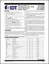 Click here to download IDT71V2558SA200PFI Datasheet