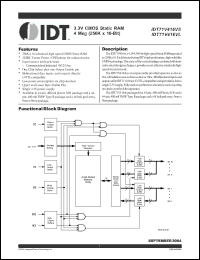 Click here to download IDT71V416VL12YGI Datasheet