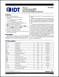 Click here to download IDT71V633S11PFI Datasheet