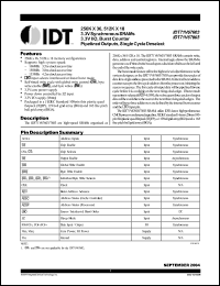 Click here to download IDT71V67603 Datasheet