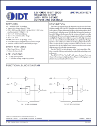 Click here to download IDT74ALVC74H16374 Datasheet