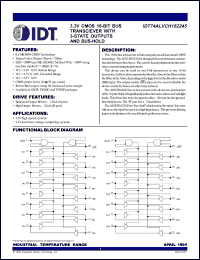 Click here to download IDT74ALVCH162245PA Datasheet