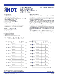 Click here to download IDT74ALVCHR162245PV Datasheet