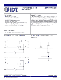 Click here to download IDT74CBTLV16210PF Datasheet