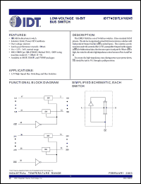 Click here to download IDT74CBTLV16245 Datasheet