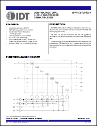 Click here to download IDT74CBTLV3253PG Datasheet