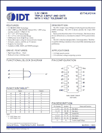 Click here to download IDT74LVC11 Datasheet