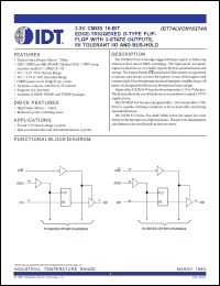 Click here to download IDT74LVCH16374APV Datasheet