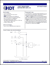 Click here to download IDT74SSTV16857PAG Datasheet