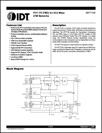 Click here to download IDT77105L25TF Datasheet