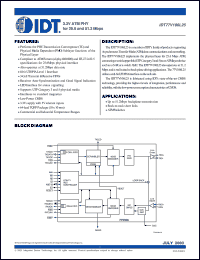 Click here to download IDT77V106L25 Datasheet