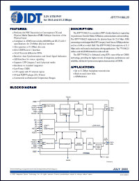 Click here to download IDT77V106L200TFI Datasheet